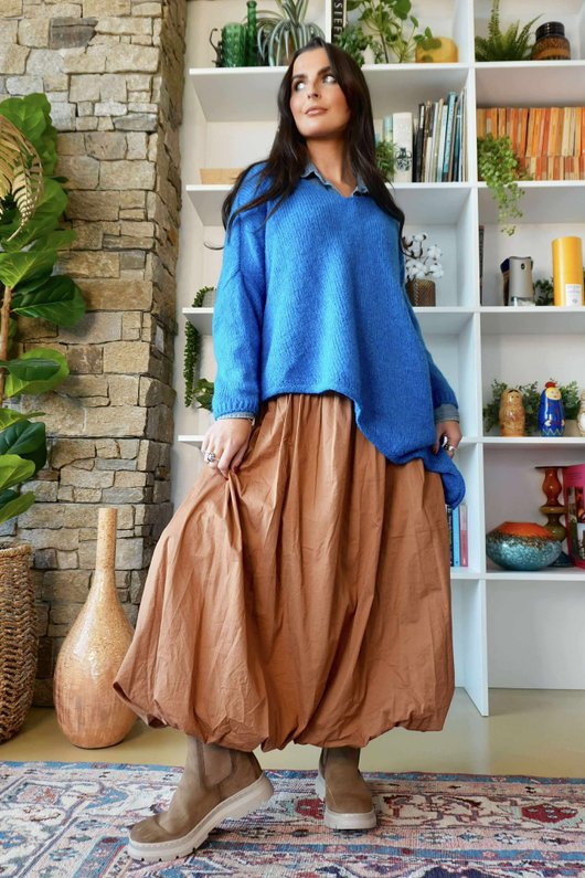  Big Softie Super Slant Knit Jumper Sapphire 